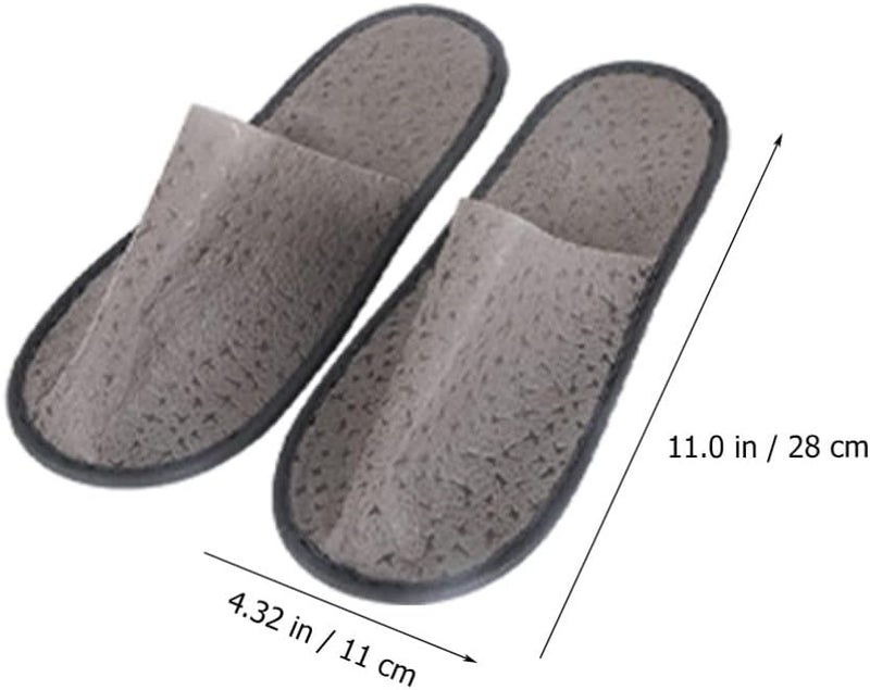 Unisex Disposable Hotel Slippers Non Woven 10 Pairs Bulk For Guests Travel Home - Image 2